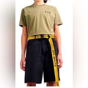 Off white yellow industrial belt